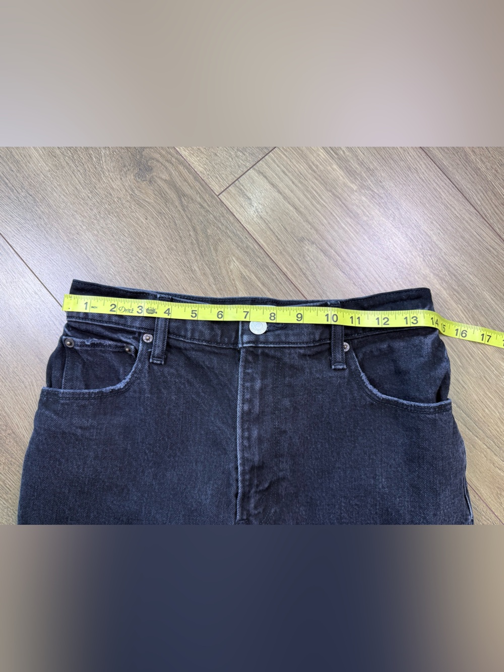 Abercrombie & Fitch The 90s Straight Ultra High Rise Washed Black Size 27 - Picture 8 of 10